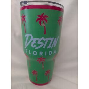Destin Florida Palm Tree Hot Pink 30oz. Tumbler See Photos